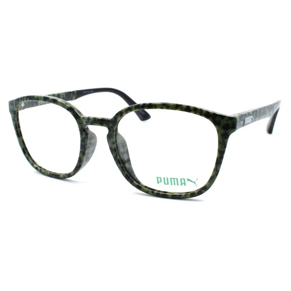 PUMA PU0118OA 003 Unisex Eyeglasses Frames 51-19-145 Green